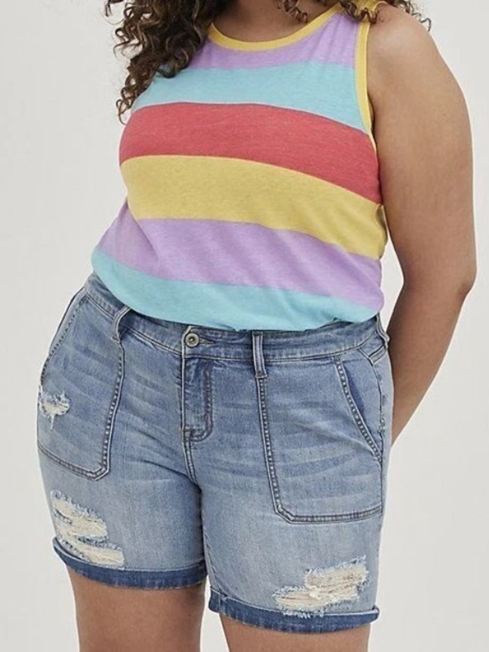 Torrid (NWT) multi coloured stripe tank top